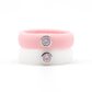 Pink Opal Cubic Zirconia Silicone Ring