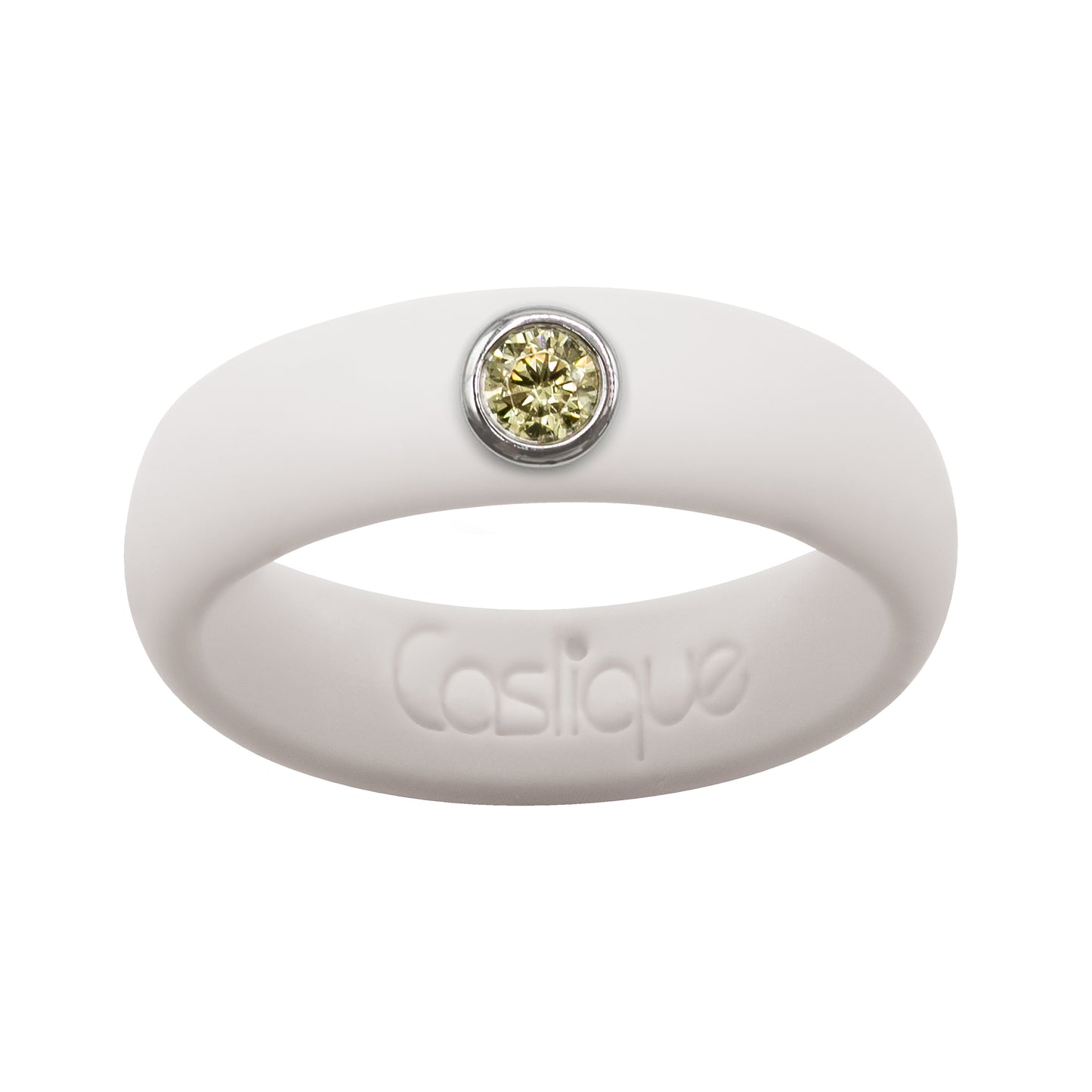 Yellow Cubic Zirconia Silicone Ring