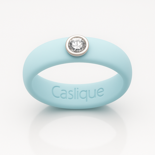 Powder Blue Silicone Ring